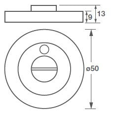 Emergency Release Rose Escutcheon Indicating