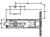 Tubular Bolt 60mm