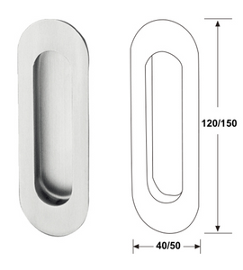 ARC Radius Flush Pull | Stainless Steel