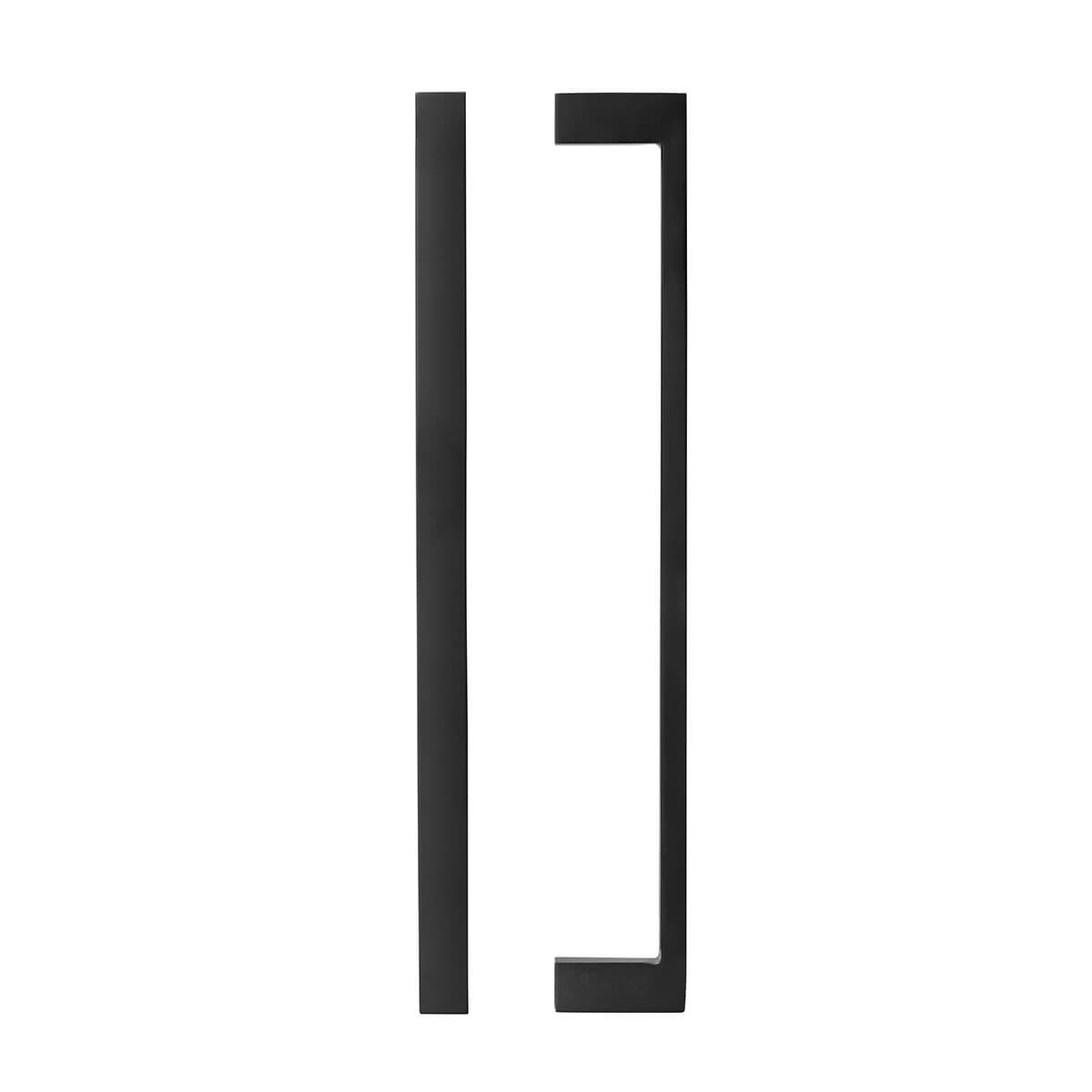 Rectangular Back to Back Pull Handle | Matte Black
