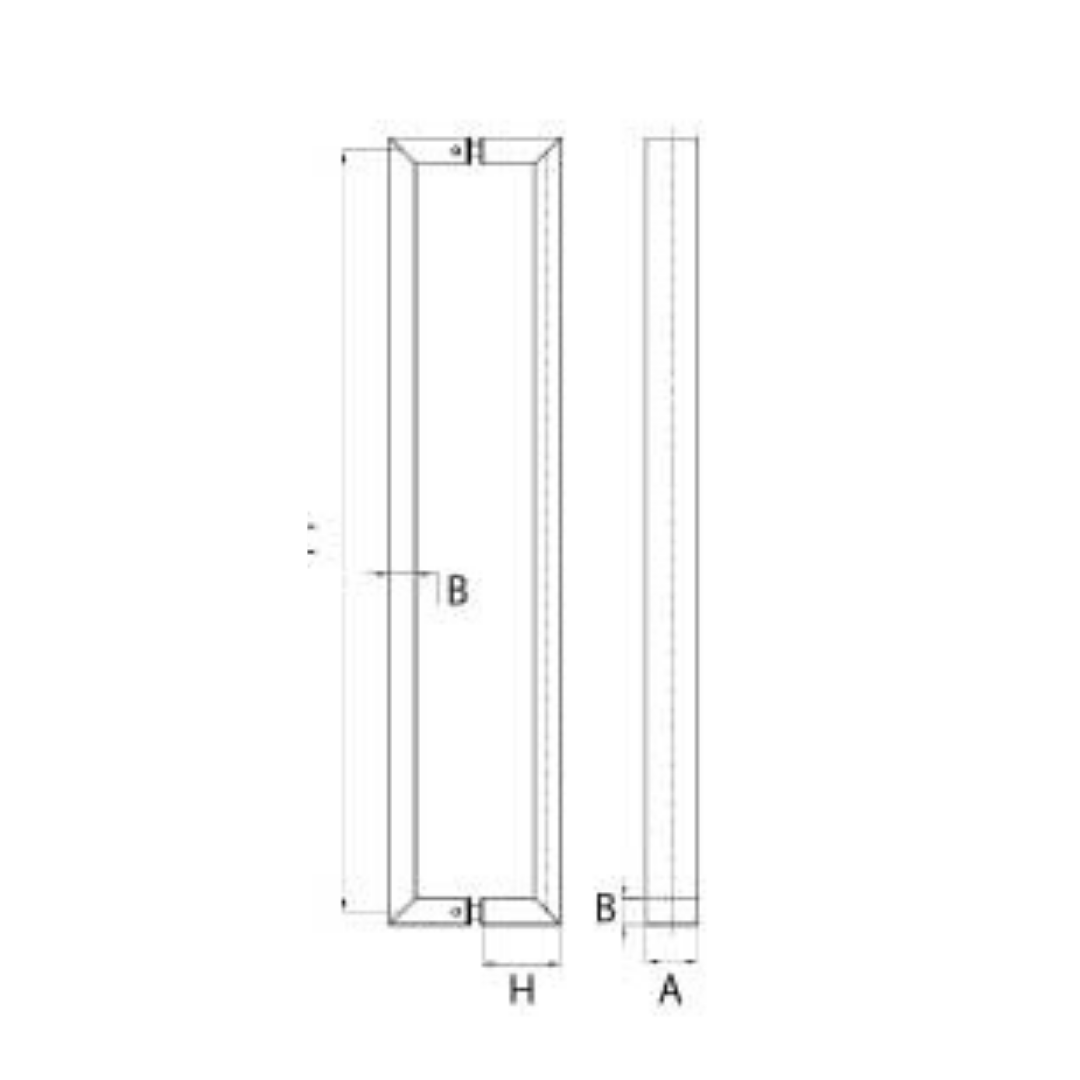Back to Back Pull Handle FD | Matte Black