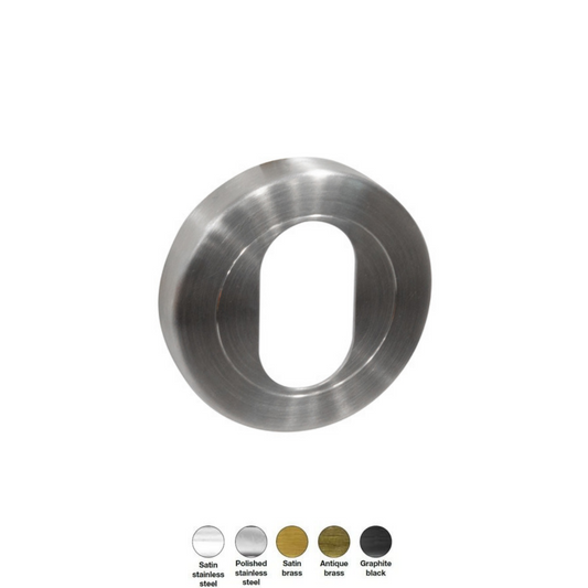 Rose Escutcheon Oval Cylinder 50mm