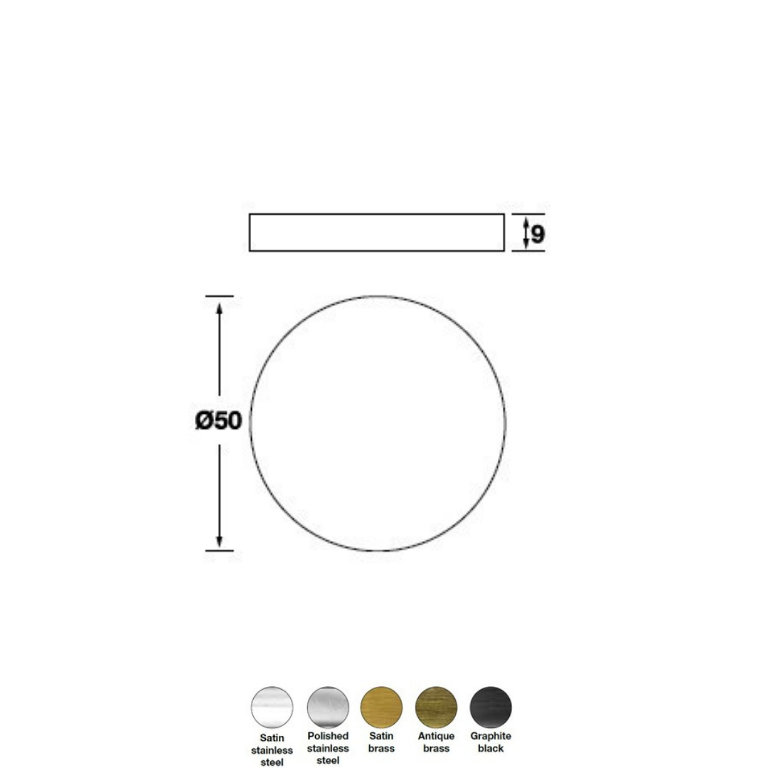 Rose Blank Escutcheon 50mm