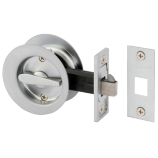 Circular Sliding Cavity Set Privacy | Satin Chrome